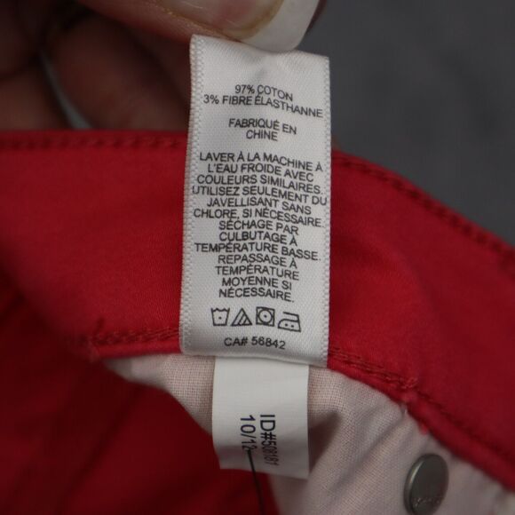 Express Pants Womens 4R Red Regular Fit Low Rise Jeans Leggings Bottom Wear - Picture 9 of 16